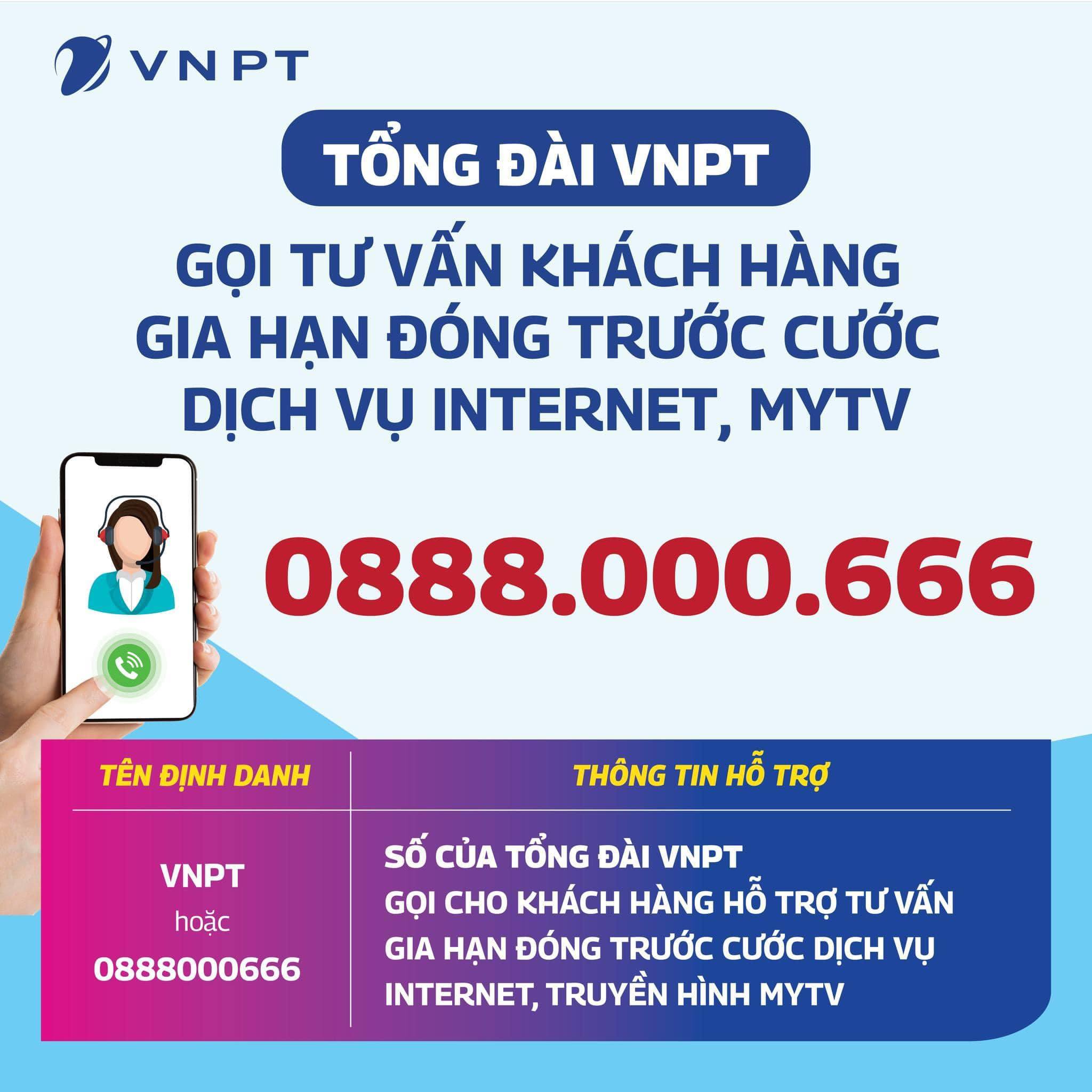 Đầu số GIA HẠN THANH TOÁN duy nhất dịch vụ INTERNET, Truyền hình MYTV của VNPT Bắc Giang